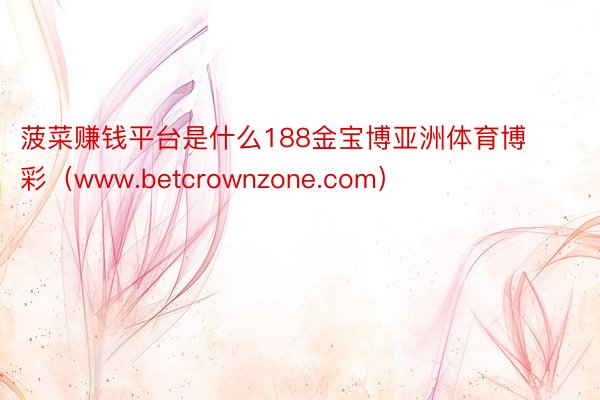 菠菜赚钱平台是什么188金宝博亚洲体育博彩（www.betcrownzone.com）